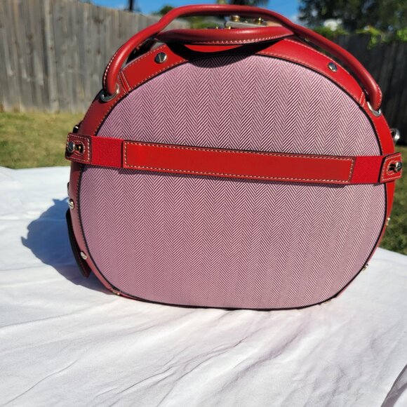 Alexander Mcqueen X Samsonite Black Label Round Red Carry-On Travel Bag - Picture 4 of 16